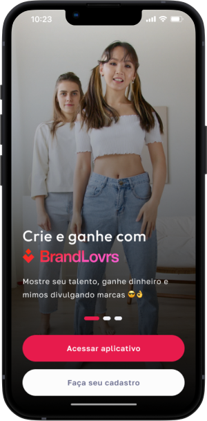 Interface final de onboarding do aplicativo BrandLovrs
