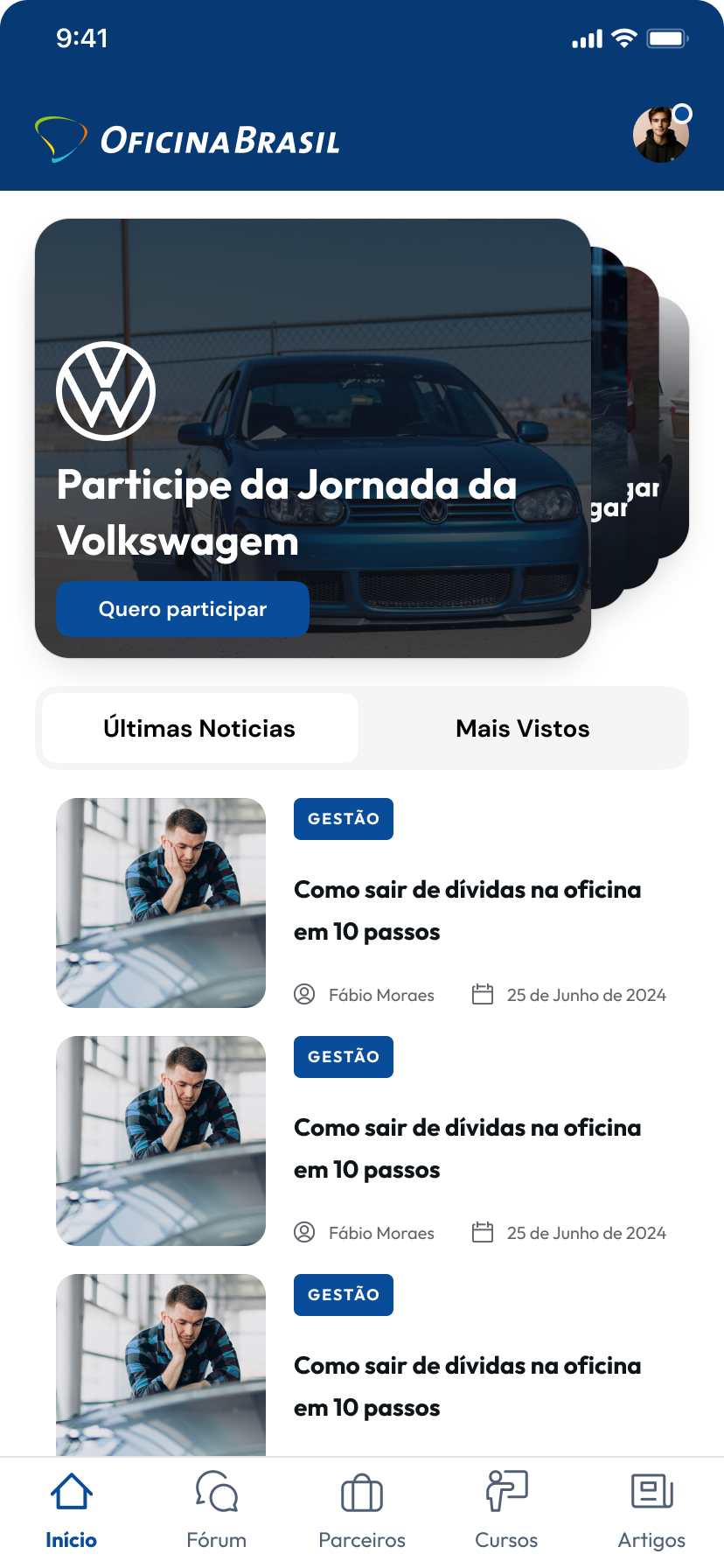 Tela 1 do projeto Oficina Brasil